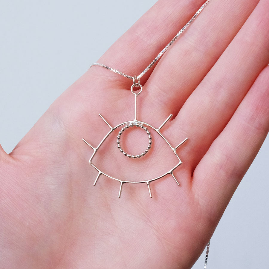 Silver Stargazer Charm Necklace