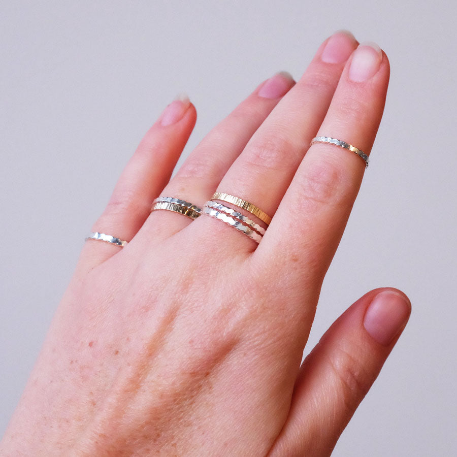 Radiant Gold Stacking Ring