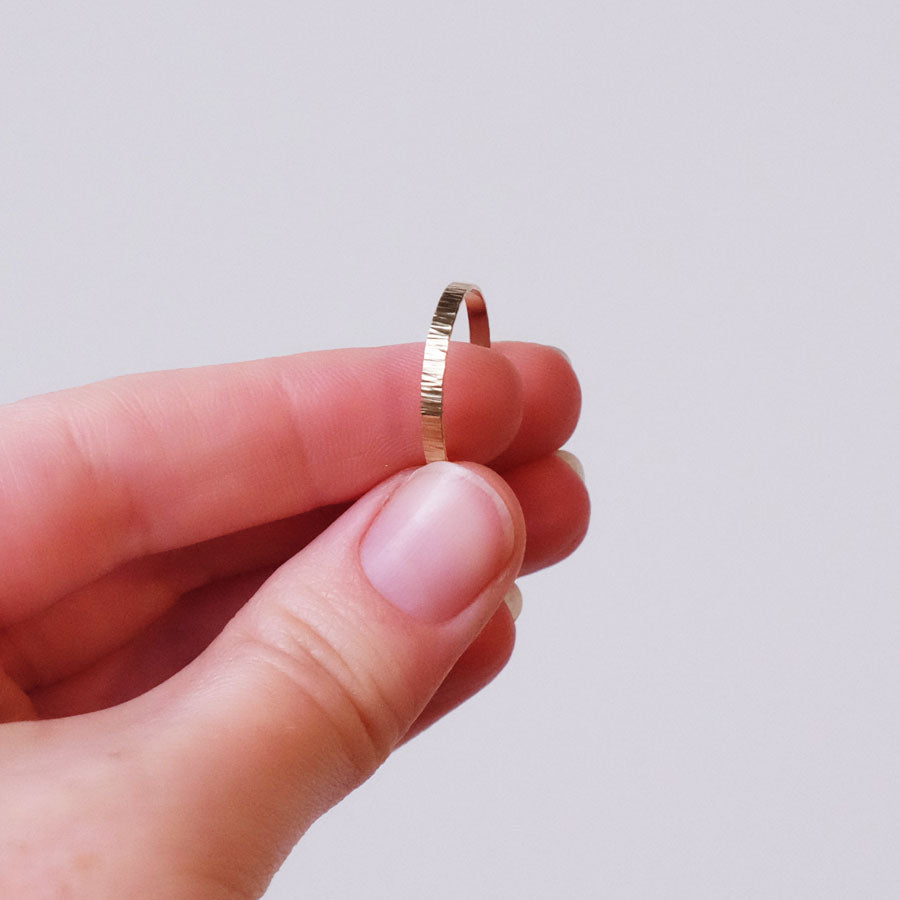Radiant Gold Stacking Ring