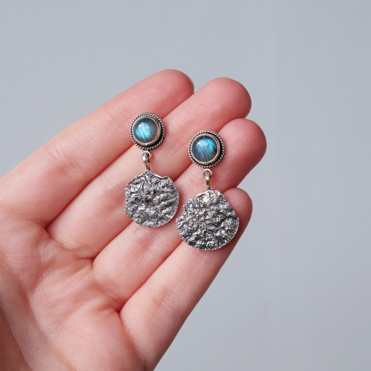 Labradorite Sky Post Earrings