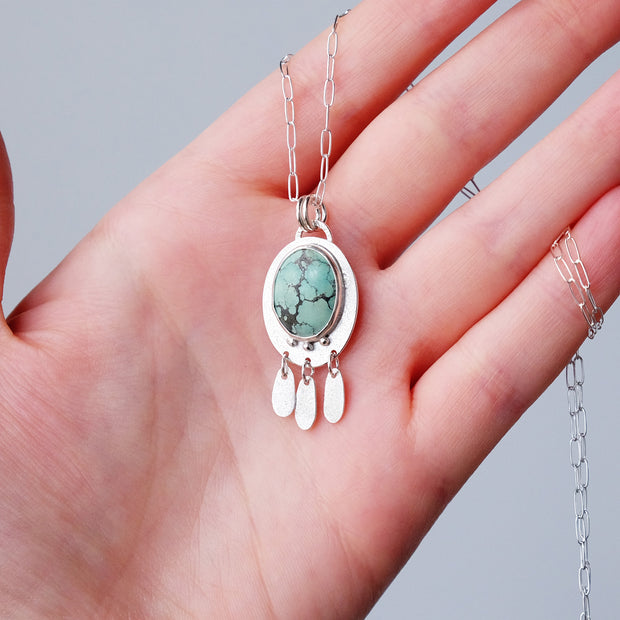 Crisp Air Turquoise Dangle Necklace