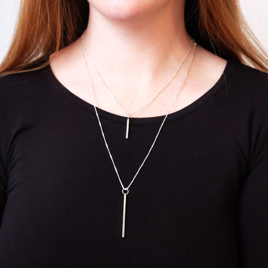 Horizon Bar Necklace - Long