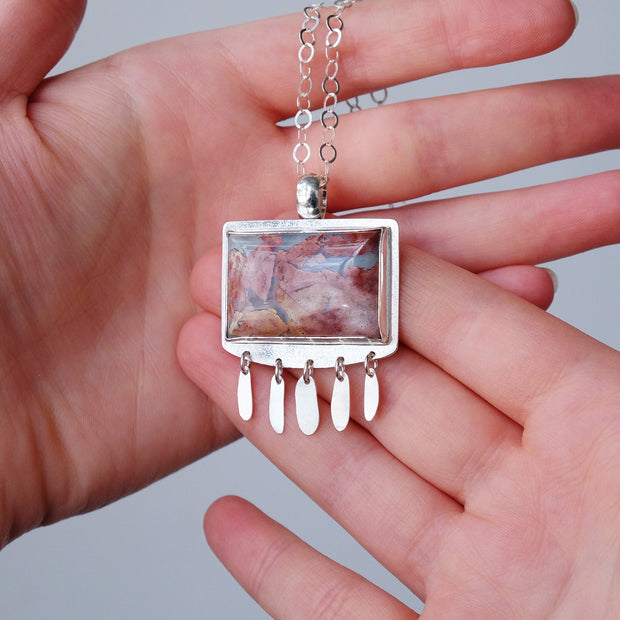 "Leaves in a Chilly Stream" Ohio Flint Necklace