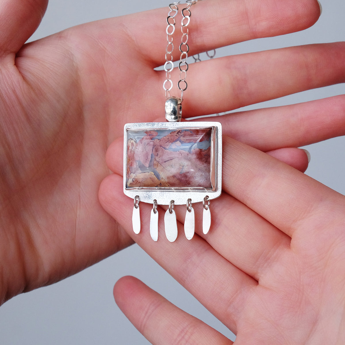 "Leaves in a Chilly Stream" Ohio Flint Necklace