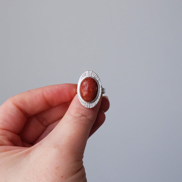 Sunny Coral Ring - Size 7.75/8