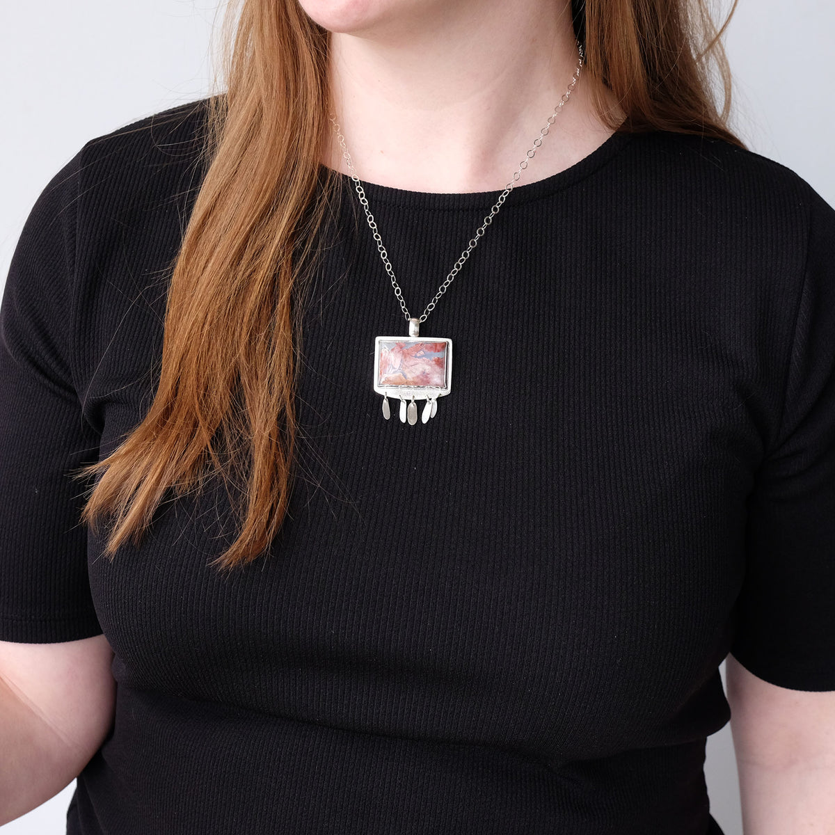 "Leaves in a Chilly Stream" Ohio Flint Necklace