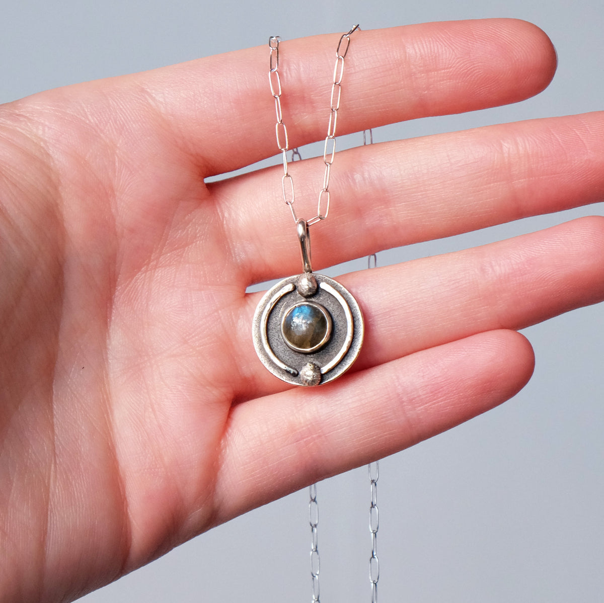Labradorite Orbit Pendant