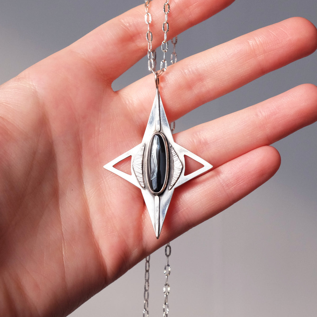 Hematite Bright Star Pendant