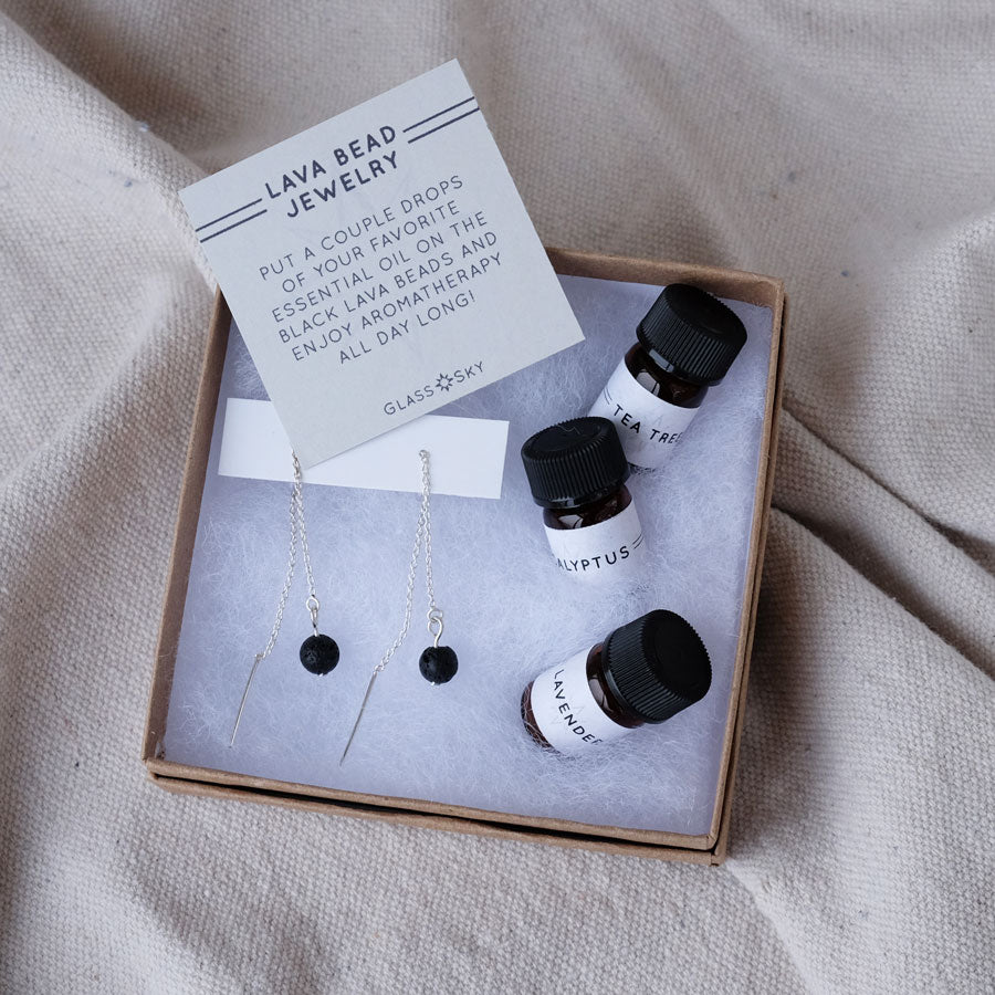 Lava Bead Threaders & Essential Oils Set