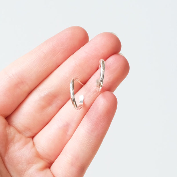 Narrow Pebble Hoops