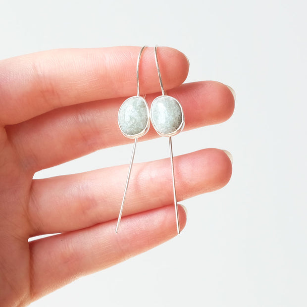 Pale Minty Green Pebble Hooks