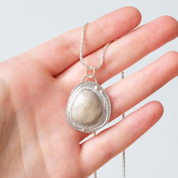 Warm Tan Stone Pendant Glass Sky Collection