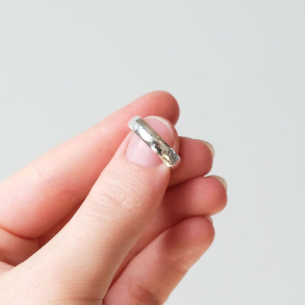 Wide Pebble Ring - Size 7