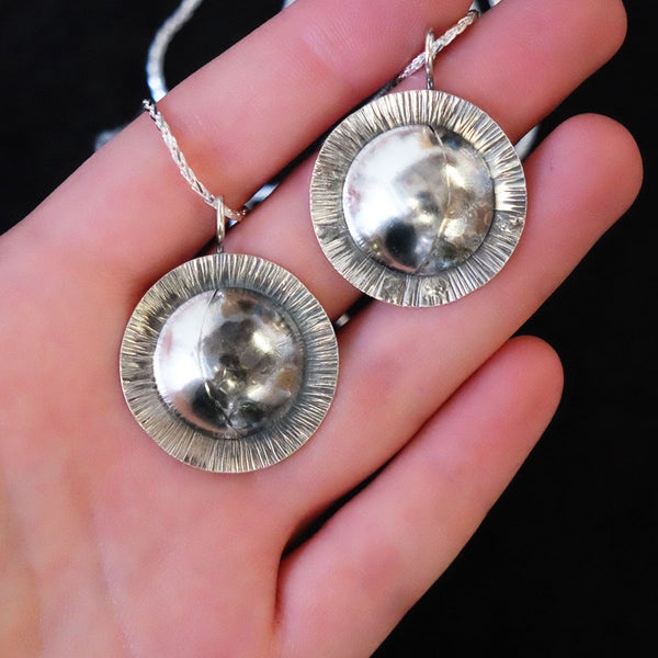 Waxing and Waning Statement Necklace Glass Sky Collection