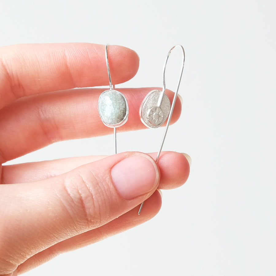Pale Minty Green Pebble Hooks
