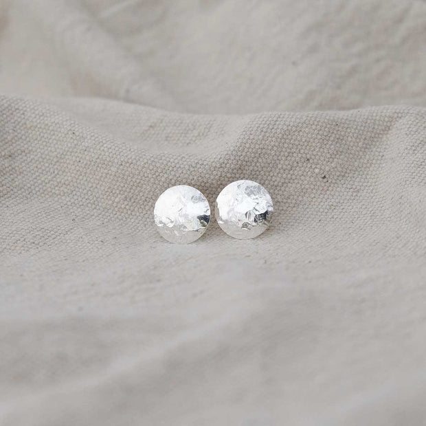 Glass Sky Jewelry - Full Moon Post Earrings - Sterling Silver Handmade Minimal Jewelry