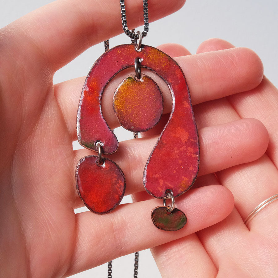 Abstract Fall Palette Necklace