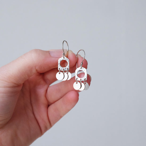 Shield Chandelier Hook Earrings