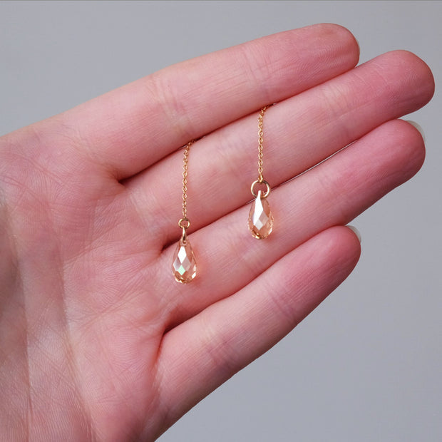 Champagne Crystal Gold Threaders