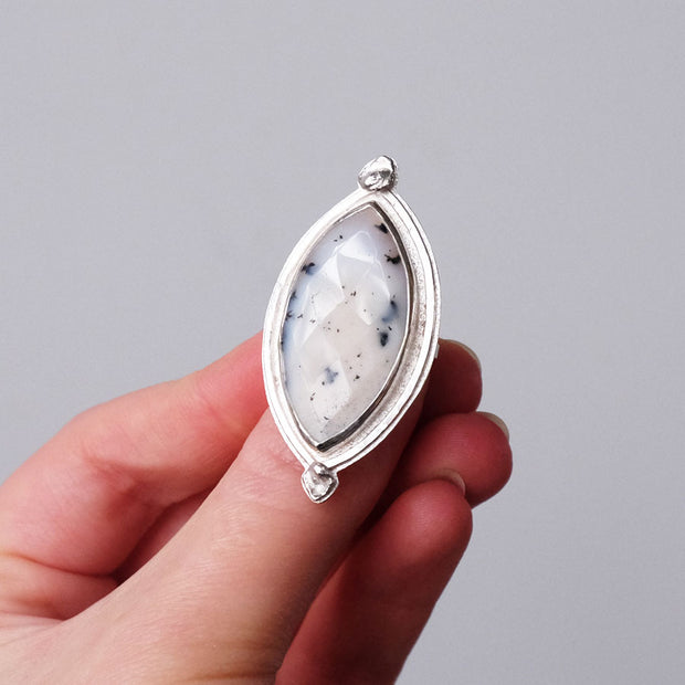 Frozen Agate Statement Ring - Size 7.5