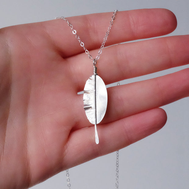 Small Flared Leaf Necklace