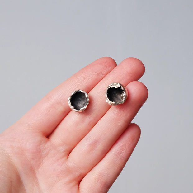 Melted Deep Space Post Earrings