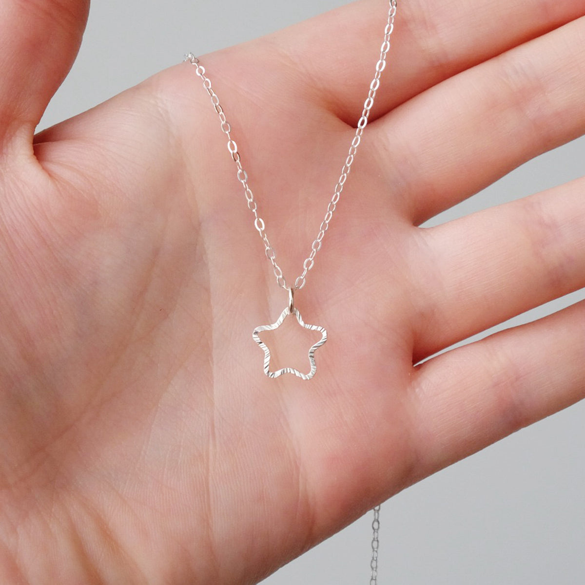 Mini Silver Radiant Star Necklace