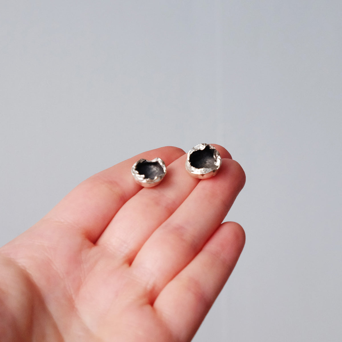 Melted Deep Space Post Earrings