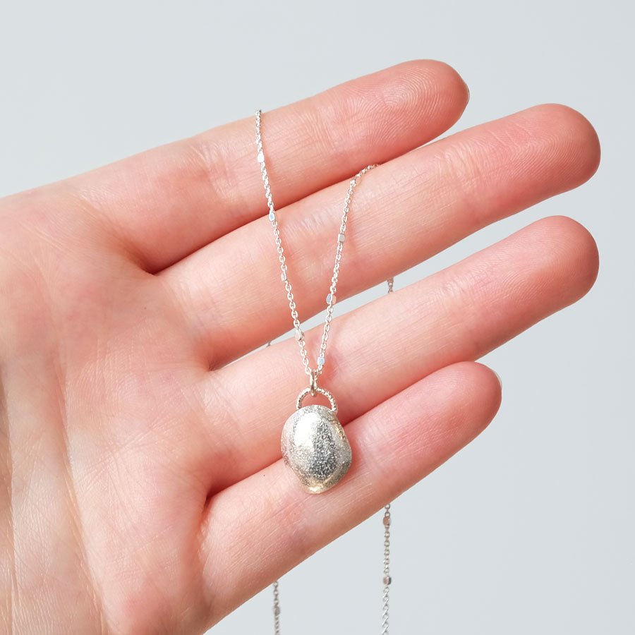 Small Pebble Charm Necklace