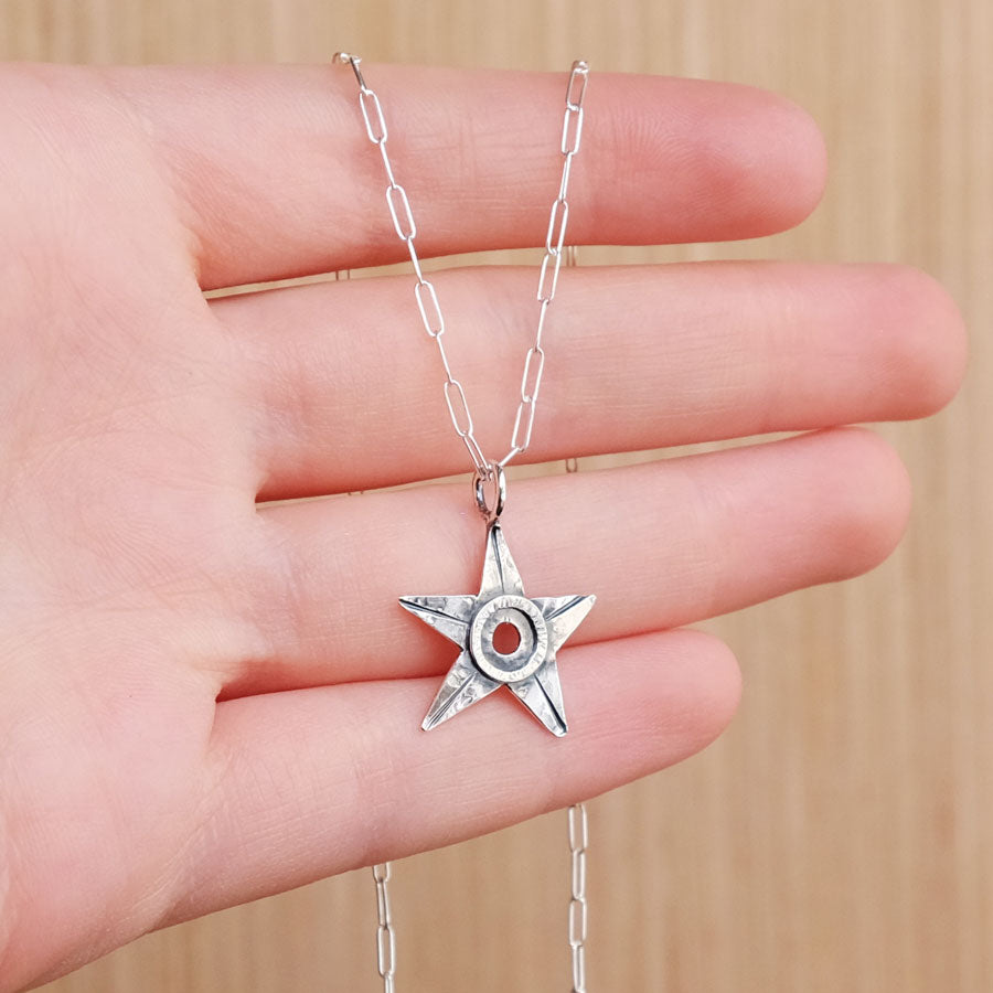 Glowing 5-Point Star Necklace