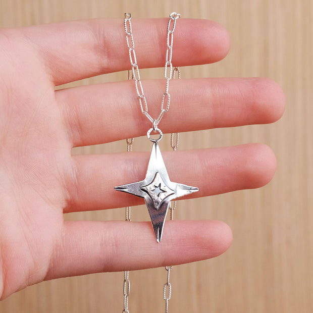 Silver Wishing Star Necklace