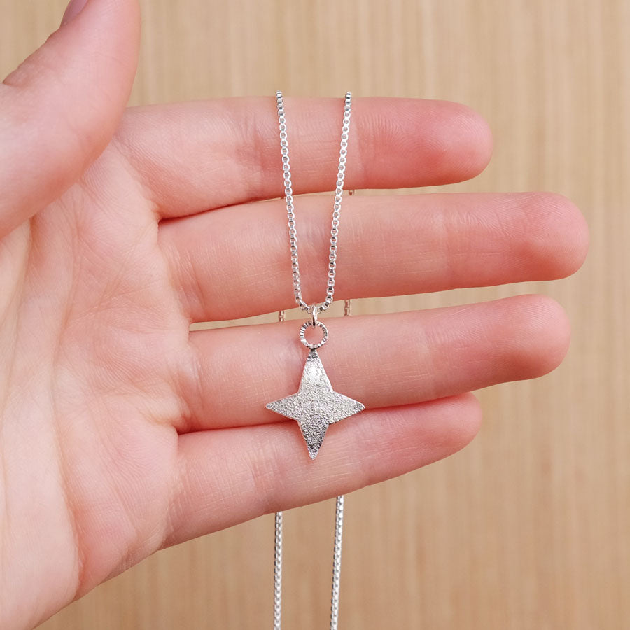 Silver Star Dust Necklace