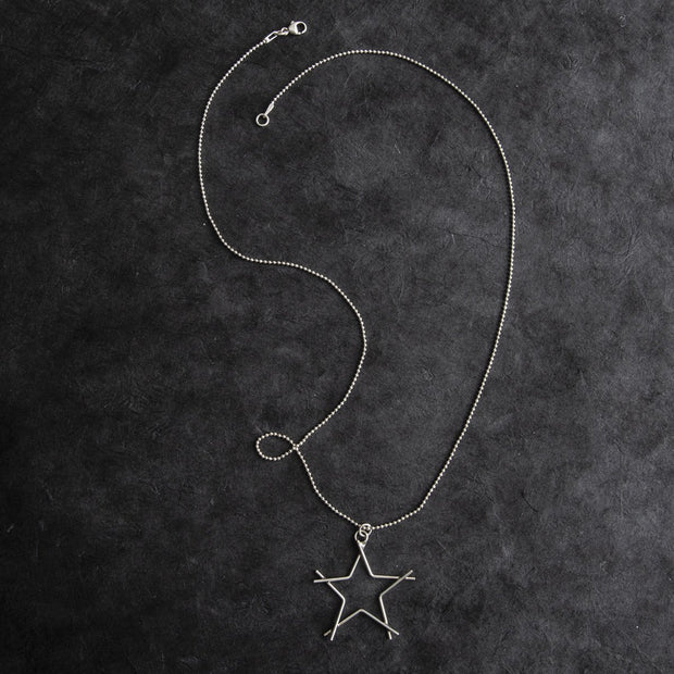 Glass Sky Jewelry - Star Necklace - Sterling Silver Handmade Minimal Jewelry